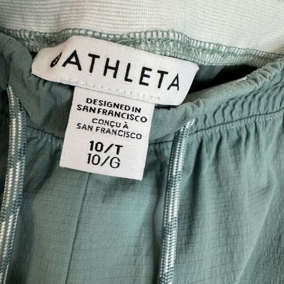 Athleta Pants Trekkie Straight Leg Crop Elastic Waist Drawstring Ankle Sz 10Tall - Picture 9 of 12